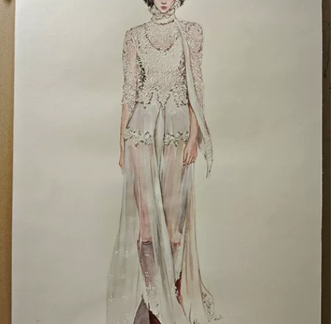 服装效果图手绘 服装画技法 水彩服装画 超...