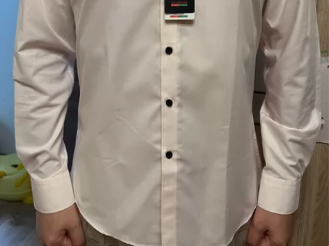 全新男士衬衣，有点淡淡的粉色，吊牌还在，现...