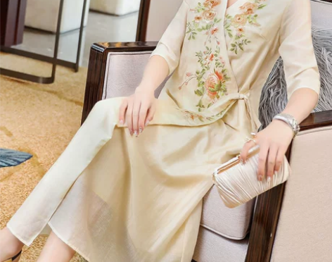 中国风女装连衣裙旗袍式复古民国汉元素改良唐...