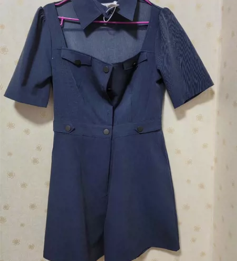 Lisa风牛仔连体裤女高腰工装连衣裤 全新...