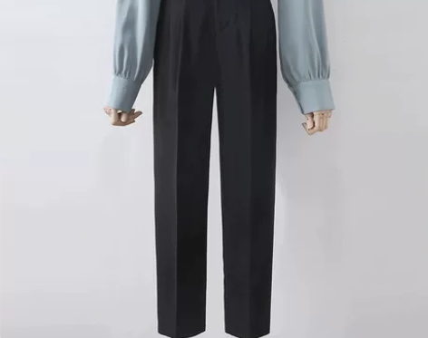 春夏新款职业通勤OL简约高腰西装裤女百搭直...