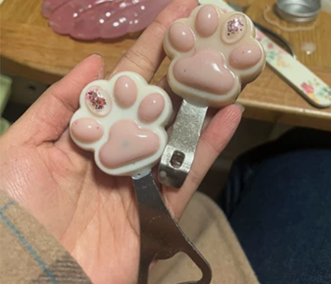 「可定制」原创自制滴胶猫爪瓶起子开瓶器可爱...