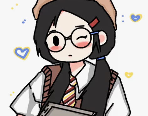 头像手绘豆豆眼可爱风 6.6?手和饰品