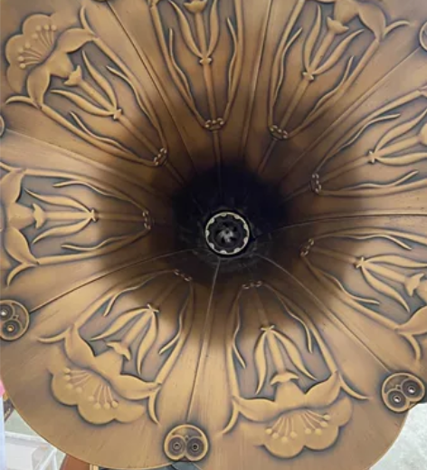 黑胶唱片机留声机欧式复古老式大喇叭电唱机古...