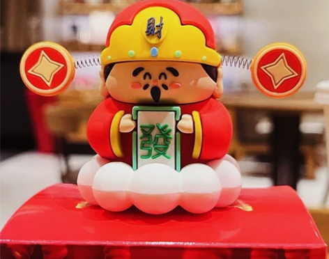 五路财神爷中式祈福家居桌面装饰车载硅胶汽车...