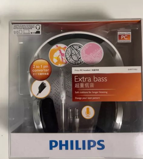 飞利浦（PHILIPS）头戴式耳机有线耳机...