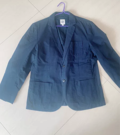 GAP男士蓝色棉质休闲西装 尺码：185买...