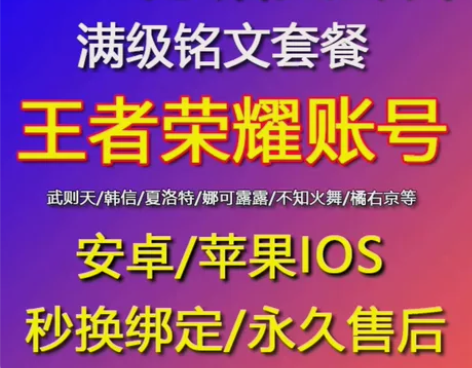 王者荣耀 金币号铭文号水晶号韩信夏洛特艾琳...