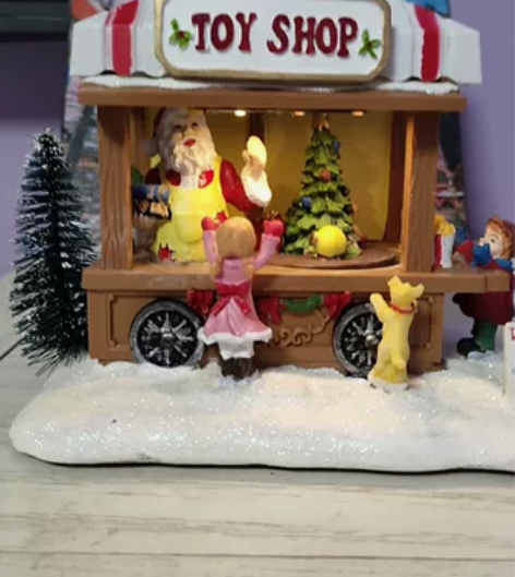 全新圣诞节摆件电池款,圣诞树会旋转有灯光有...