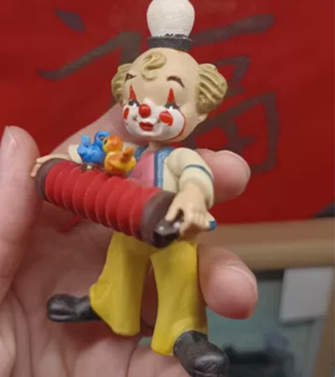 意大利木雕 海淘木雕小丑个头不大，做工细节...