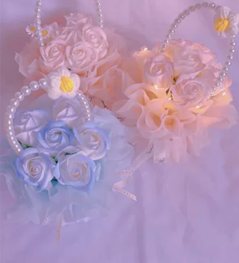 网红小花篮，香皂花，手工制作，可批发零售，...