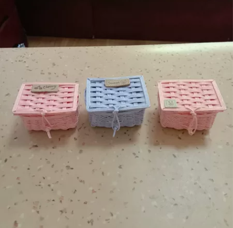 Blythe 6分娃用配件纸藤编手提篮子娃...