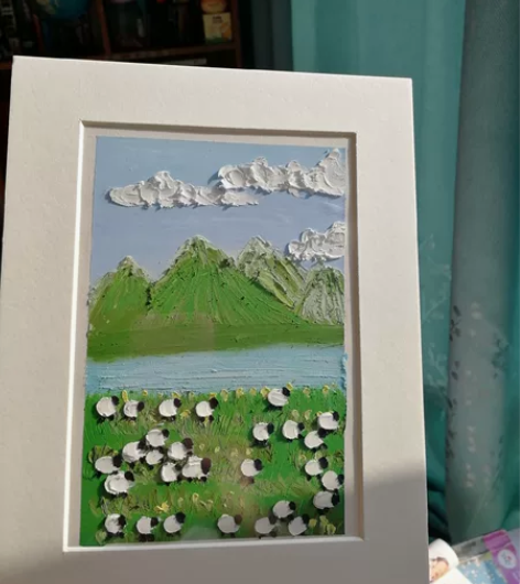 生日礼物画 现货立马发 油画棒画手绘  治...