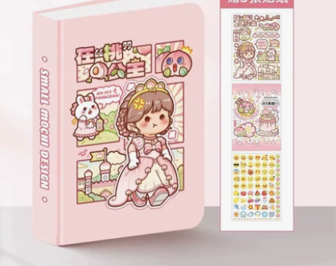 #文创周边 小麻薯口袋本新品贴纸小笔记本手...
