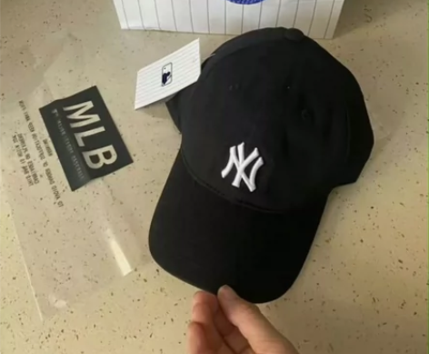 mlb帽子cp77软顶小标黑色ny棒球帽情...