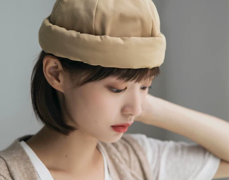 日系简约瓜皮帽女春秋休闲百搭地主帽出游度假...