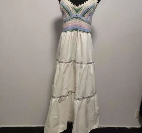 吊带连衣裙 #夏日亮点穿搭 衣长:105c...