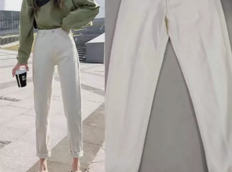 白色牛仔长裤 感兴趣的话点“我想要”和我私...