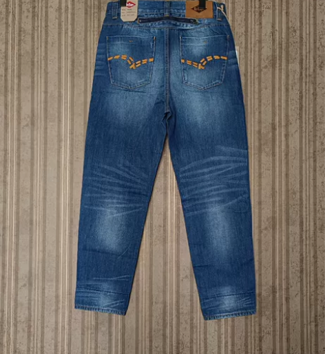 码全！英国男式高腰哈伦牛仔裤阔腿小脚萝卜牛...