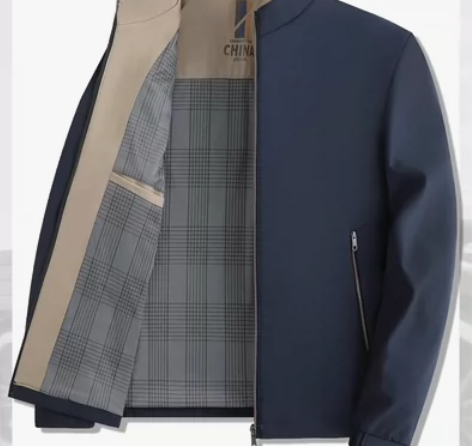 啄木鸟新款爸爸外套春秋装立领中年男士休闲高...