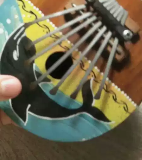 【手绘姆比拉琴 卡林巴琴】椰壳手工艺品！拇...