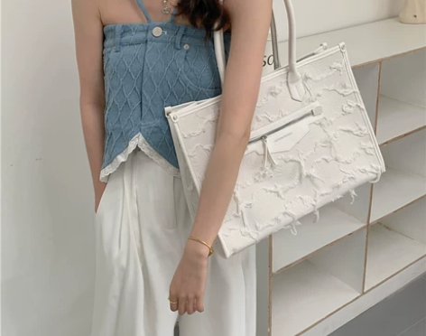小众手提包托特包包女2024新款夏季高级质...