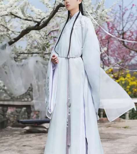 如梦霓裳原创春秋季汉服男大袖圆领袍清越中国...