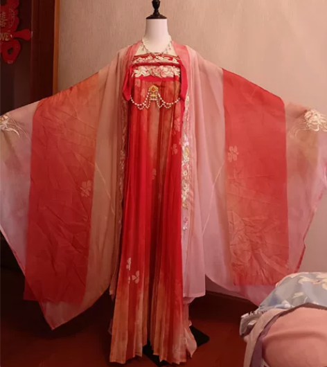 妃亦坊汉服诃子裙，裙子+大袖+披帛+腰链，...