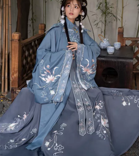 【出/租】清梳原创西府幽兰明制汉服立领长袄...