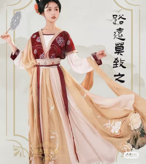 耀春醉芙蓉唐制汉服，三件套，s码，没有破损...