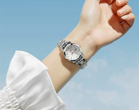 星豪女式手表防水时尚潮流双历钢带手表女休闲...