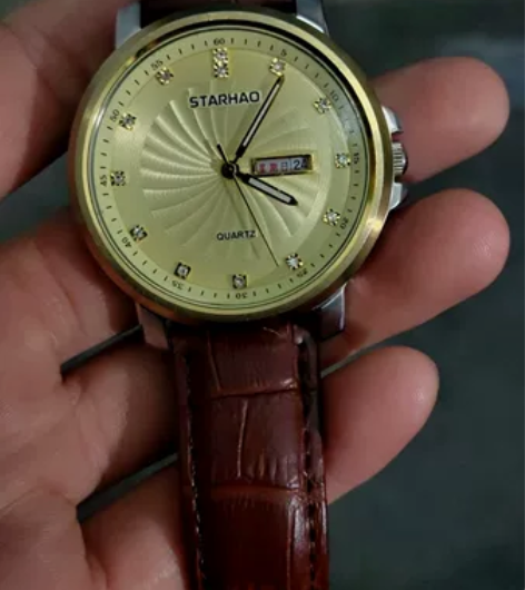 星豪男士石英手表，正常走时 功能：日历，星...