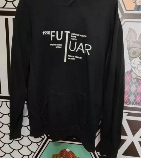 男士黑色休闲连帽卫衣外套 可自提（上海七宝...