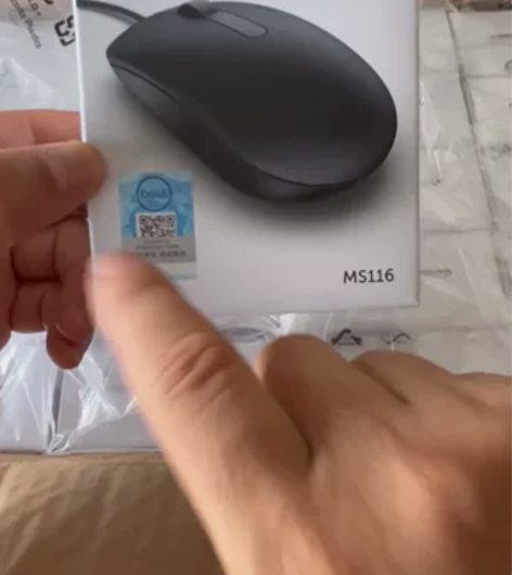 戴尔MS116鼠标USB扁口笔记本台式机通...