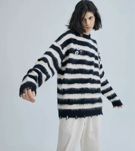 Promaster条纹毛衣oversize...