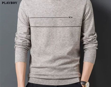 花花公子春秋薄款男士长袖t恤