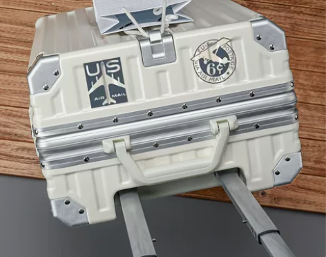 多功能行李箱水杯架拉杆箱充电铝框行李箱静音...