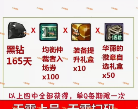 DNF集卡活动黑钻150天-165天 感兴...