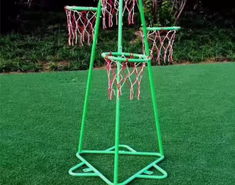 幼儿园投球架儿童篮球架铁质四框拆装式户外投...