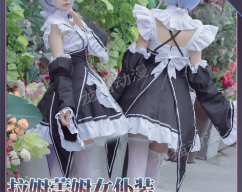 出 蕾姆全套，裙子袖套2假领头饰袜带（试一...