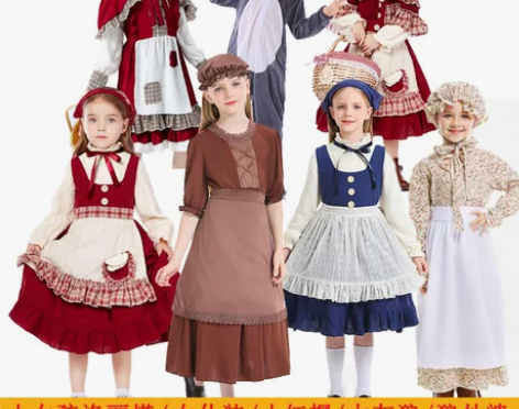 儿童小红帽cos服装万圣节演出服大灰狼外