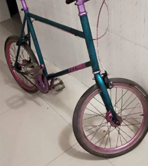 死飞自行车，己改活飞了，后轮反过用就是固定...