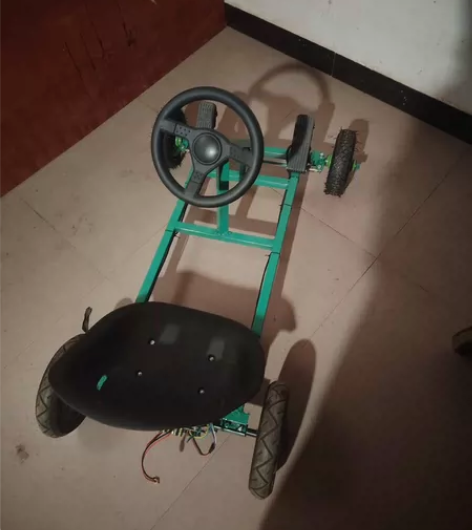 自制卡丁车教程出售 右脚油门，左脚倒车、刹...