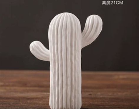 北欧现代简约仙人掌摆件客厅家居装饰品陶瓷创...