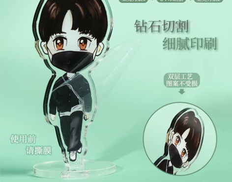 亚克力钥匙扣定制挂件链照片DIY卡通定做