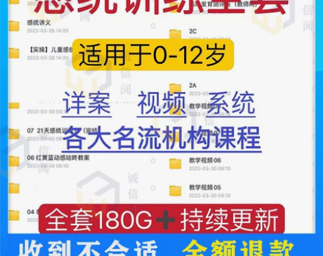 教学资料 视频感统课程教案幼儿童训练早教机...