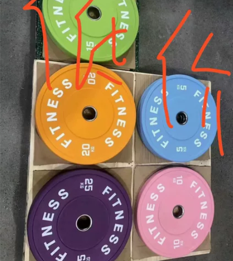 底价马卡龙杠铃片工厂直销全新马卡龙全胶杠铃...