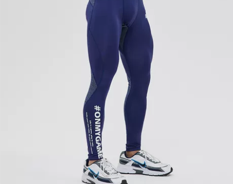 OMG潮牌 高弹力运动紧身裤男健身长裤篮球...