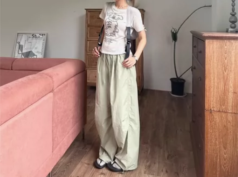 韩国订单夏季多巴胺防晒速干运动休闲长裤薄款...