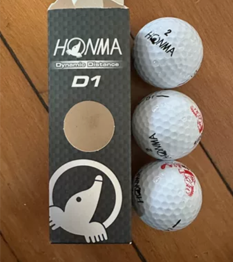 闲置全新honma高尔夫球一盒，一盒3颗，...